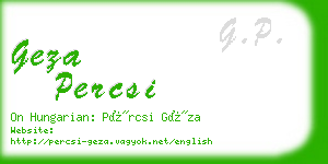 geza percsi business card